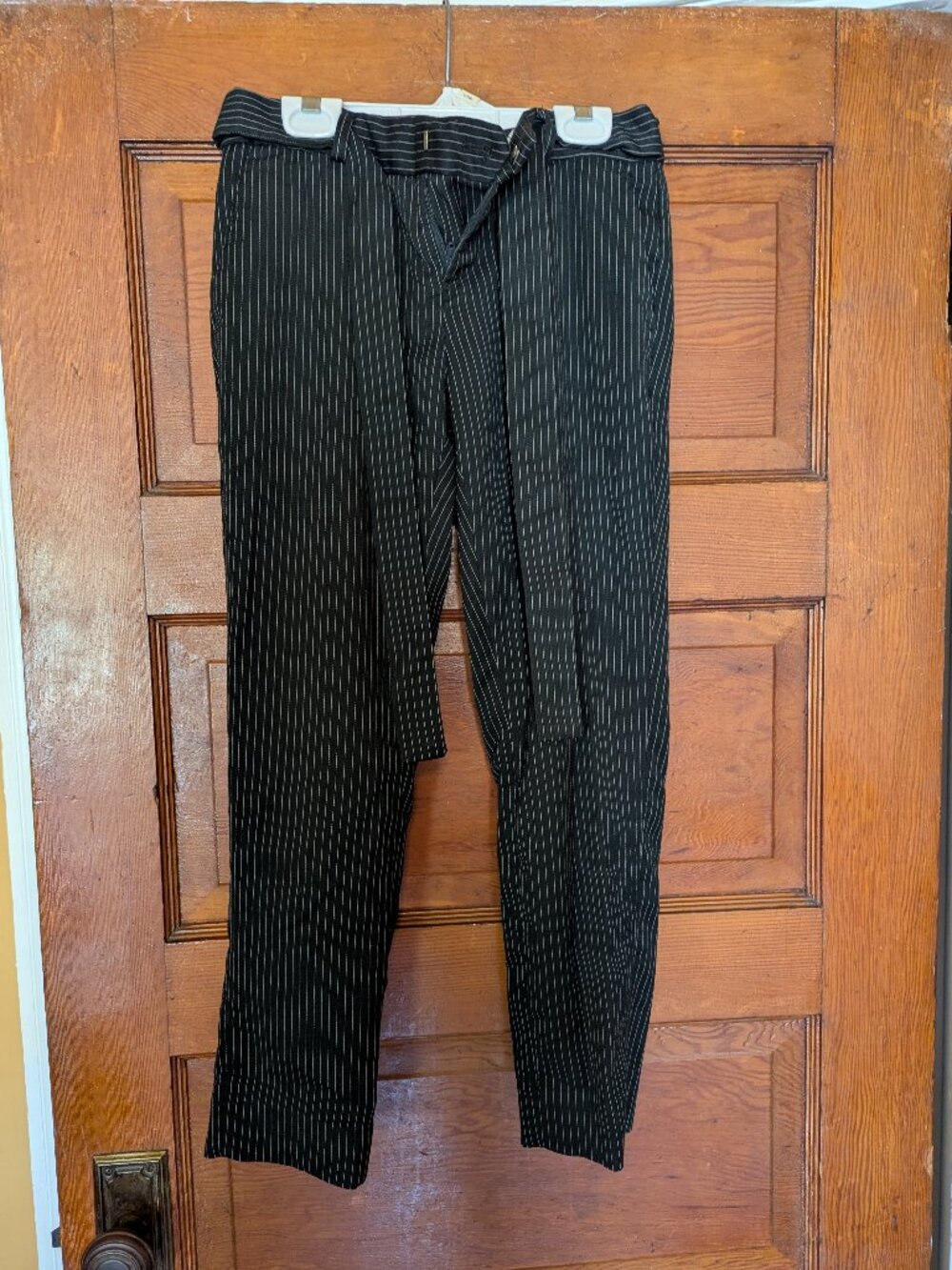 Banana Republic Low Rise Striped Avery Ankle Pants with Waist Tie